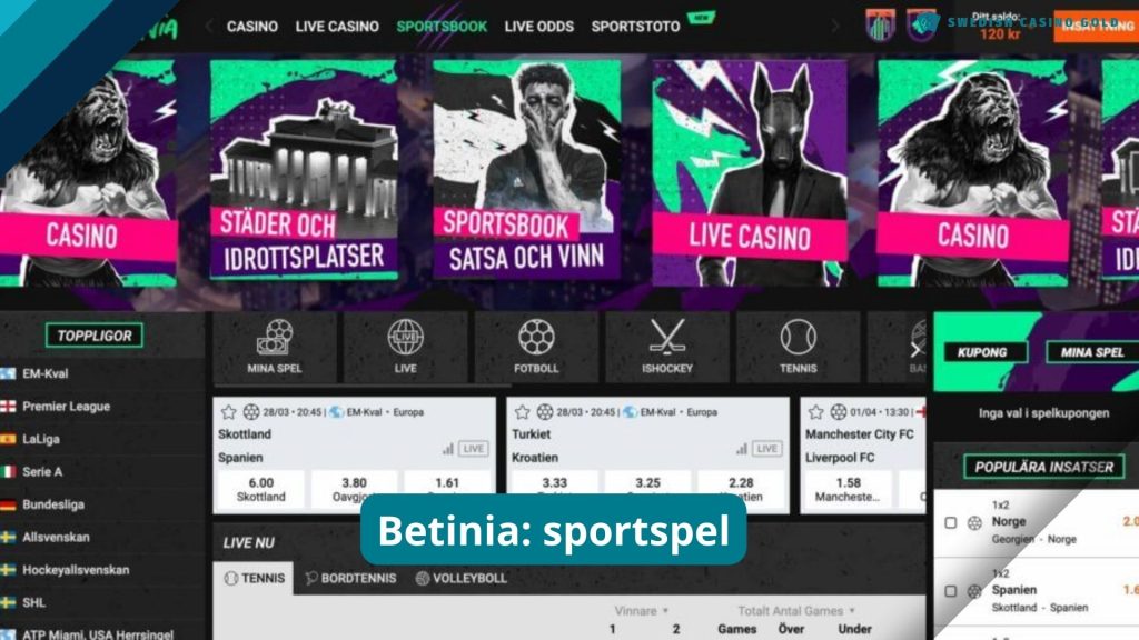 Betinia: sportspel